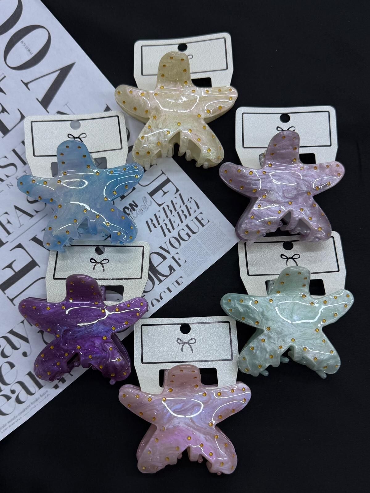 Deniz Yıldızı Şeklinde  Kemik Mandal Toka 12 Adet