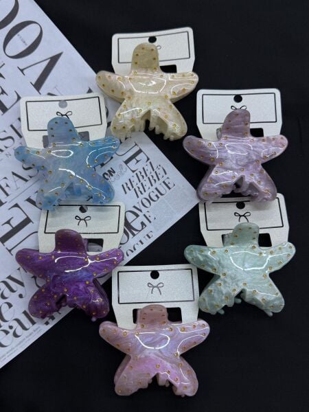 Deniz Yıldızı Şeklinde  Kemik Mandal Toka 12 Adet