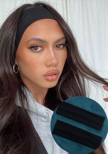 Siyah Klasik Standart Saç Bandana