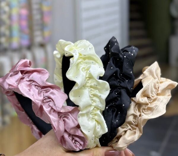 Saten Taşlı Şık Taç 12 Adet