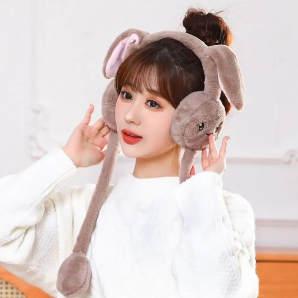 Kışlık Ponpon Peluş Kulaklık Oynar Kulaklıklı