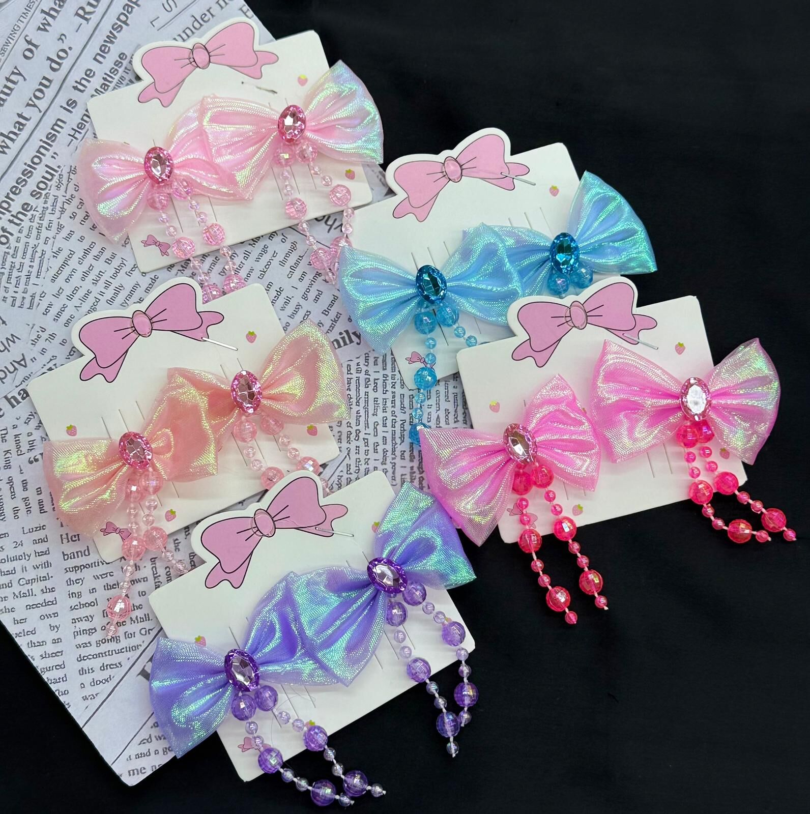 2'li Boncuklu Klips Toka 10 Adet