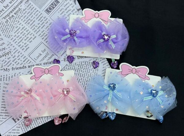 2'li Boncuklu Klips Toka 10 Adet