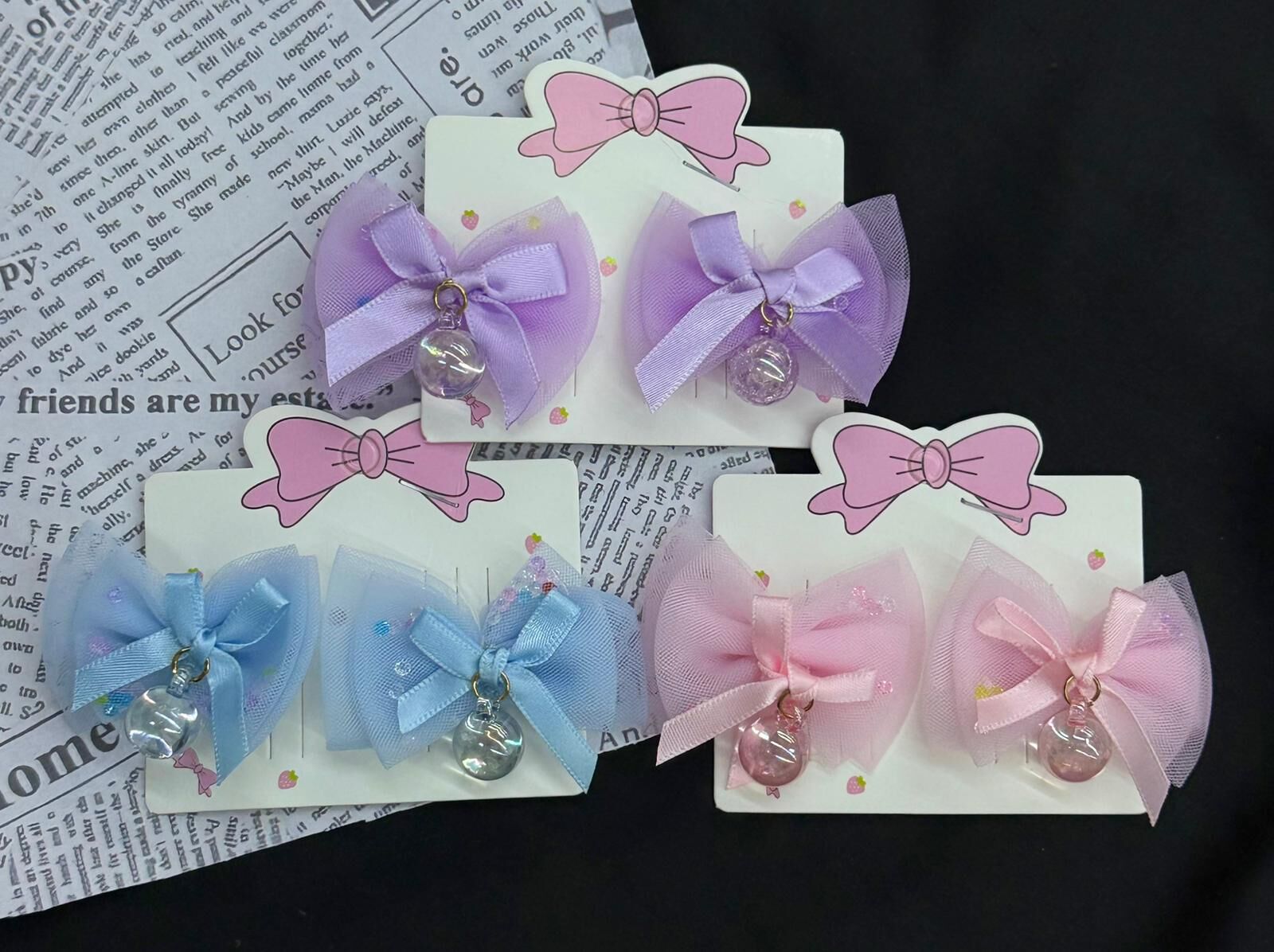 2'li Boncuklu Klips Toka 10 Adet