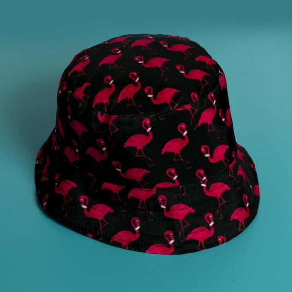 Flamingo Desen Balıkçı Şapka