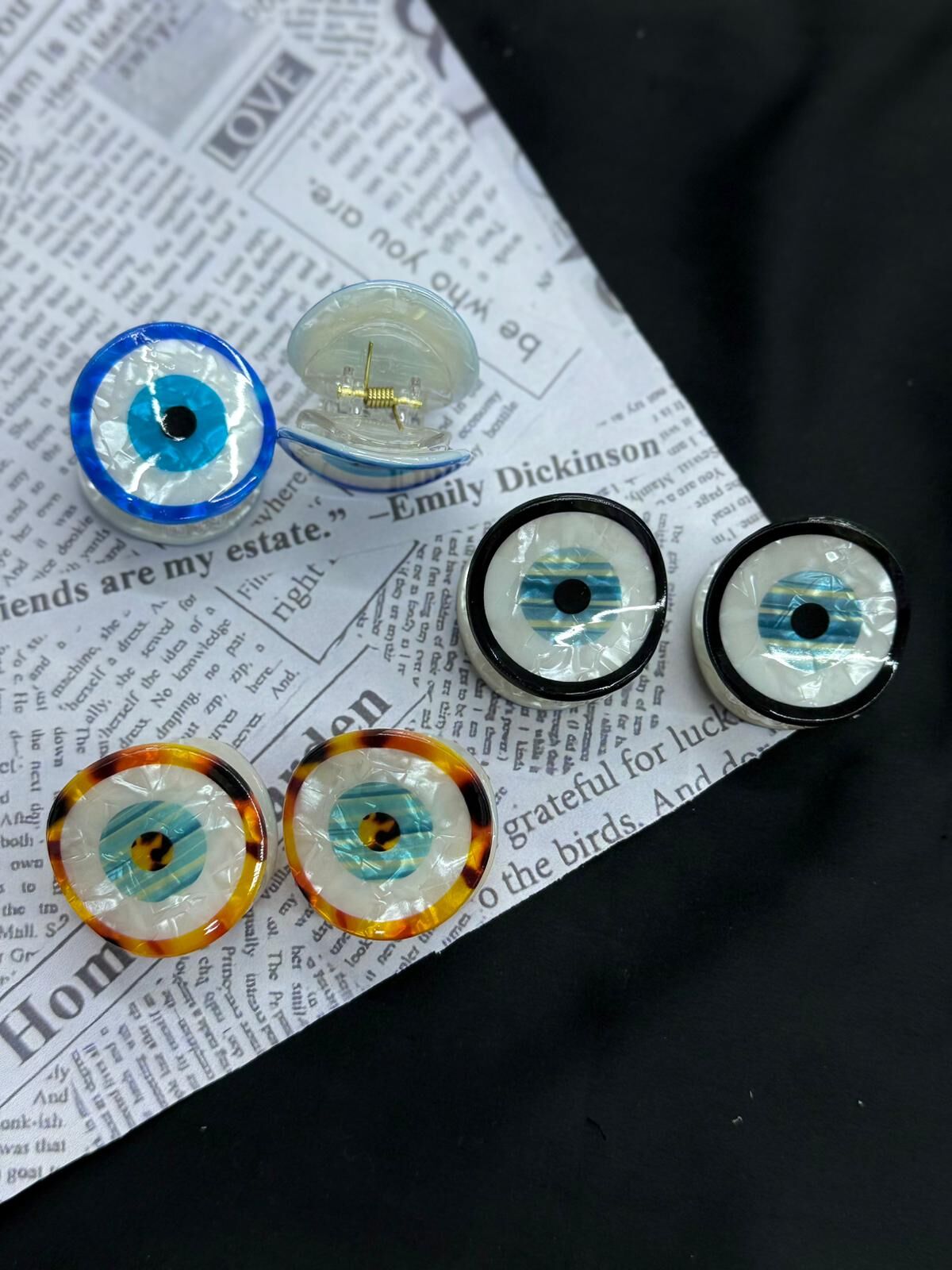 2'li Nazar Göz Kemik Mandal Toka 12 Adet