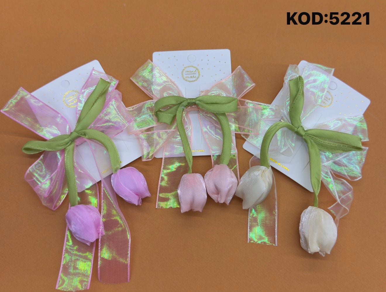 Gül Desenli Çocuk Tokası 12 Adet