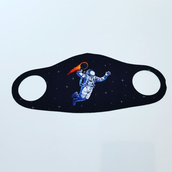 Basketci Astronot Baskılı Maske