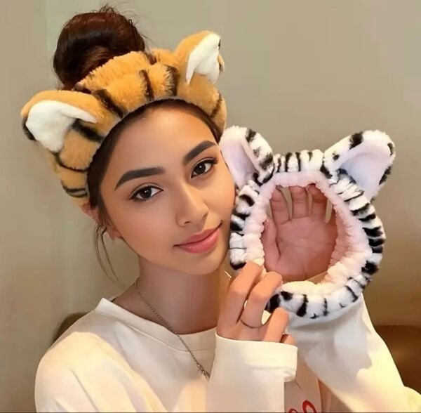 Leopar ve Zebra Desen Saç Bandı 12 Adet