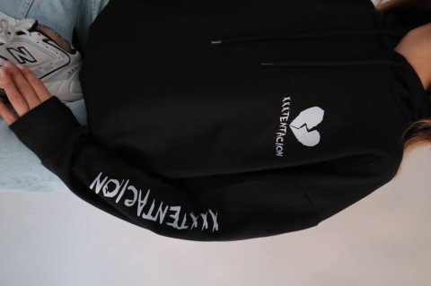 Siyah Kapüşonlu Alien Sweatshirt L