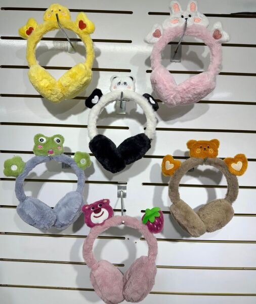 Sevimli Peluş Kulaklık 12 Adet