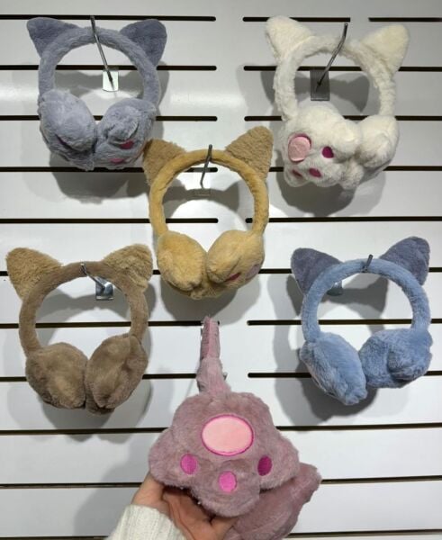 Pati Şekilli Peluş Kulaklık 12 Adet