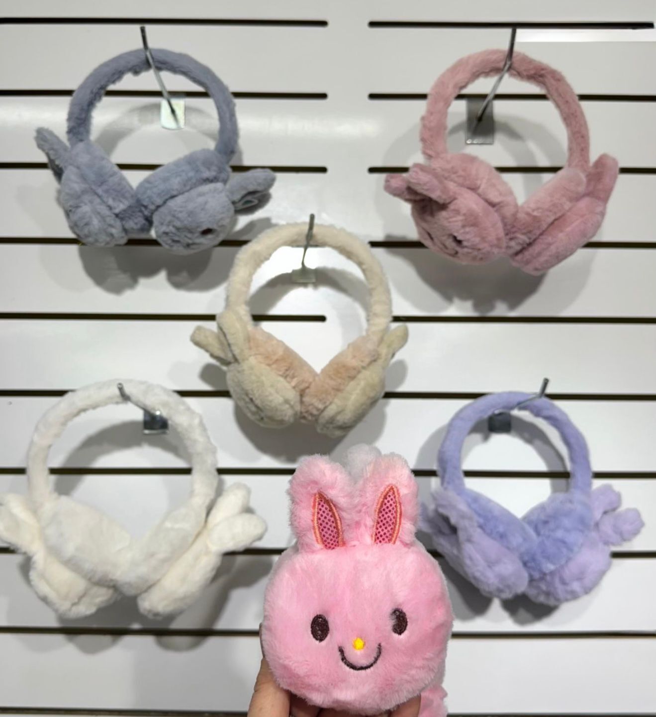 Sevimli Tavşan Peluş Kulaklık 12 Adet