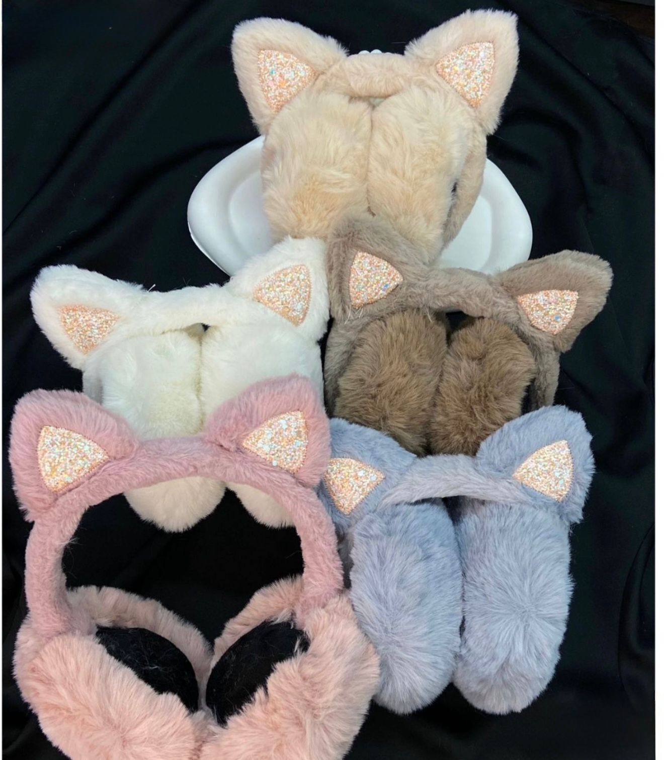 Katlanabilir  Pelüş Kulaklık 12 Adet