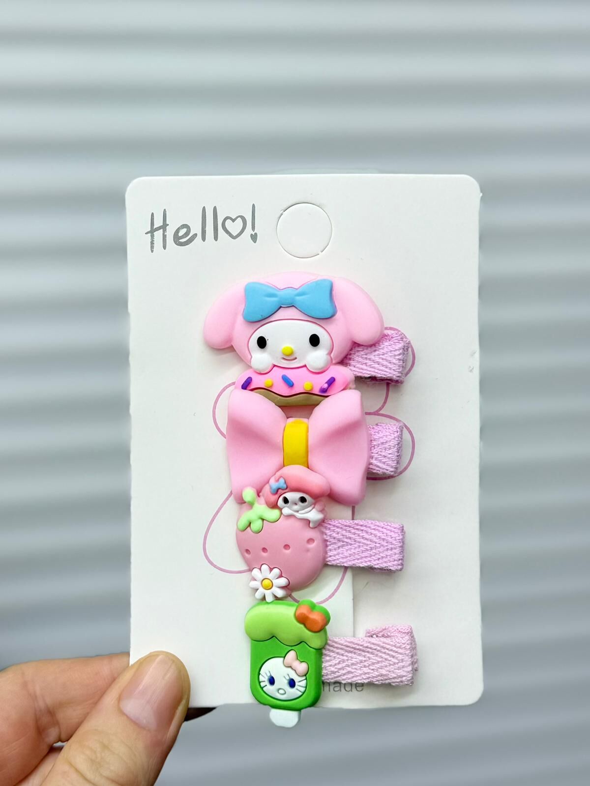 4'lü Klipsli Sevimli Karakterli  Çocuk Toka Set