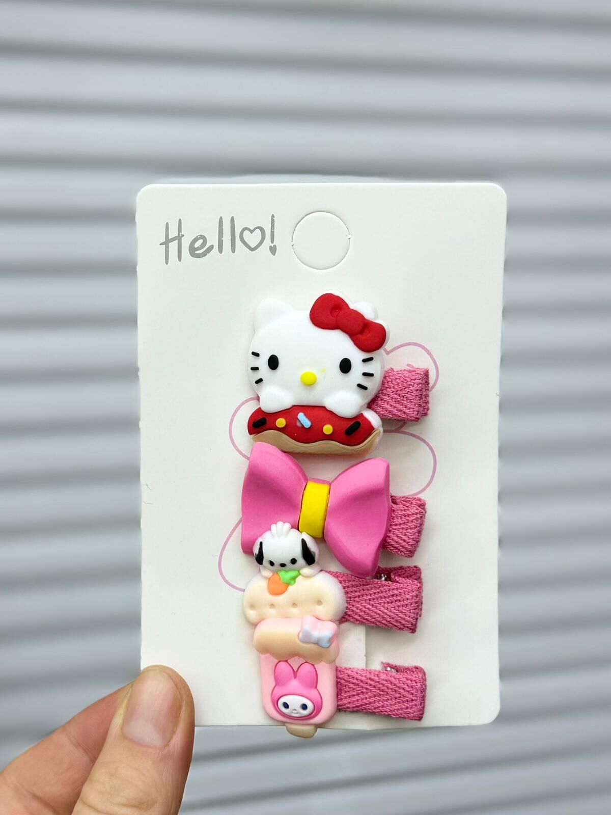 4'lü Klipsli Sevimli Karakterli  Çocuk Toka Set