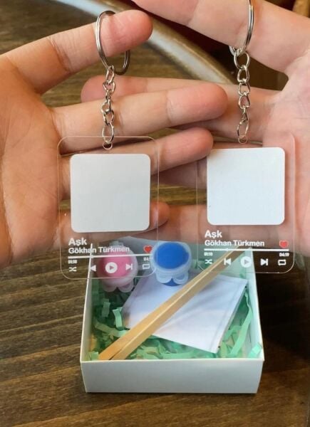 2'li Sevgiliye Hediye Anahtarlık – Kişiye Özel Tasarım