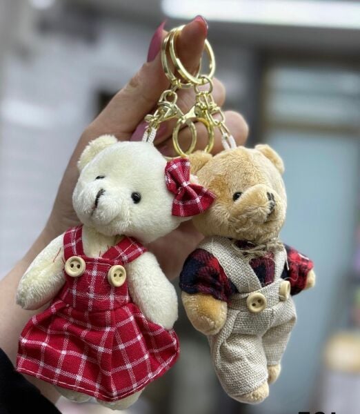 Peluş Ayı Anahtarlık – Yumuşak Çanta Süsü ve Sevimli Aksesuar 12 Adet