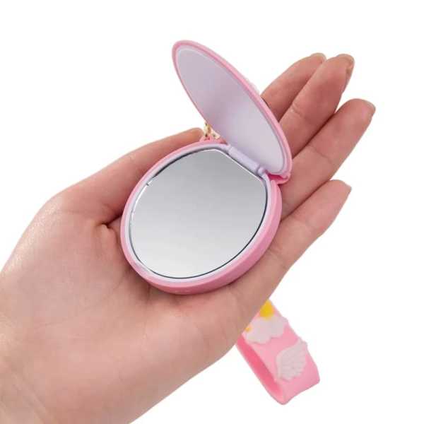 Dinazorlu Silikon Ayna ve Anahtarlık PEMBE