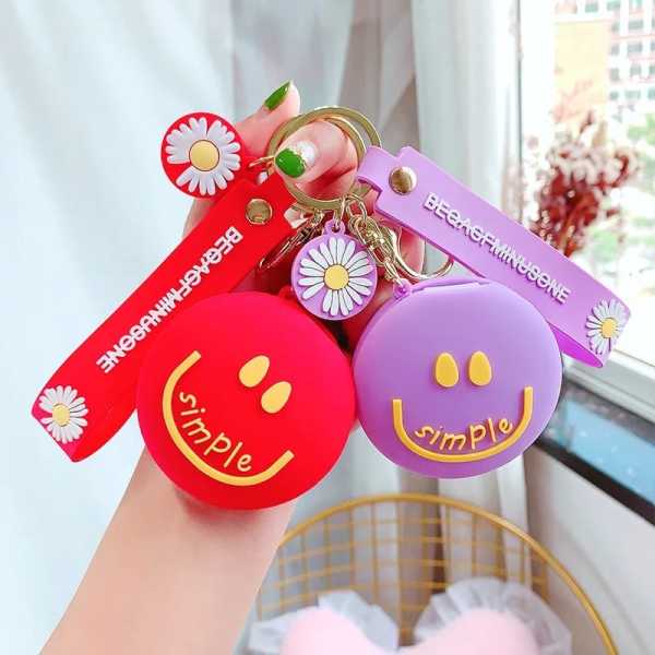 Smile Silikon Ayna ve Anahtarlık KIRMIZI