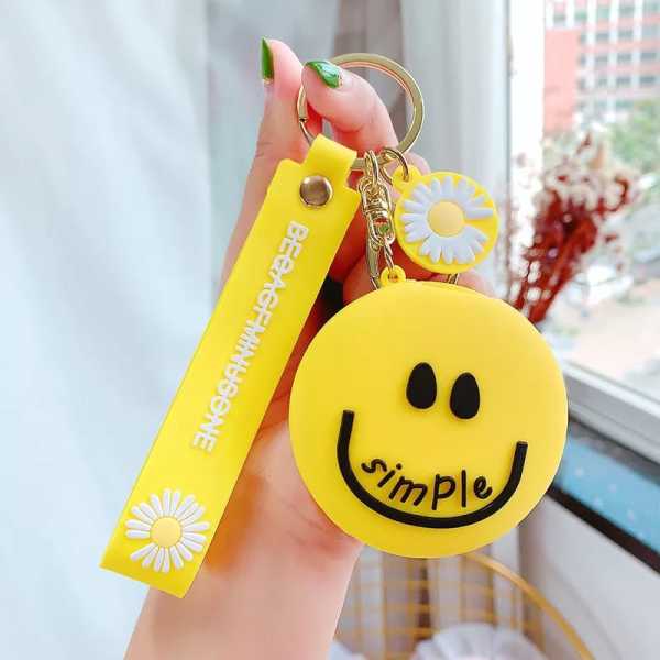 Smile Silikon Ayna ve Anahtarlık KIRMIZI