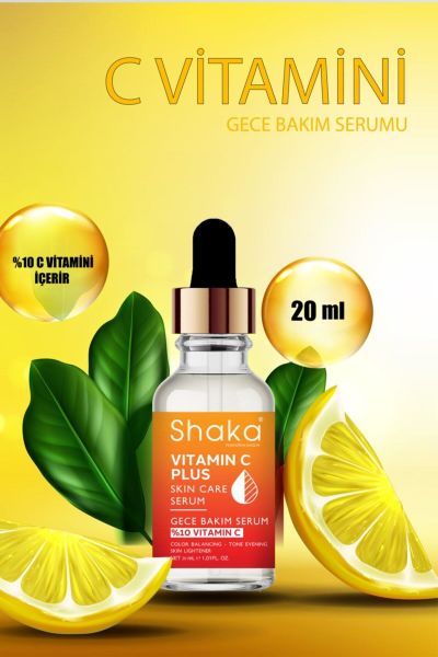 %10 C Vitamini Cilt Bakımı Serumu / Gece Bakım Serumu - Aydınlatıcı Etki 20 ml