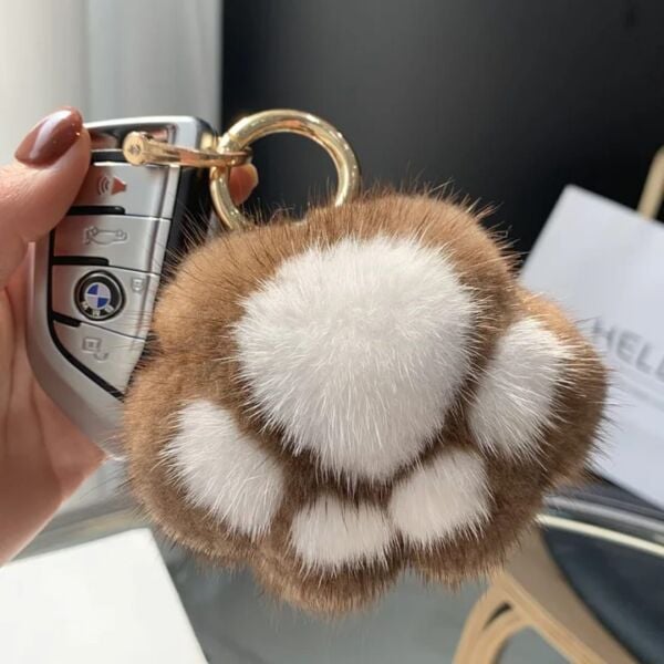 Peluş Sevimli Pati Anahtarlık – Yumuşak Çanta Süsü ve Sevimli Aksesuar 12 Adet