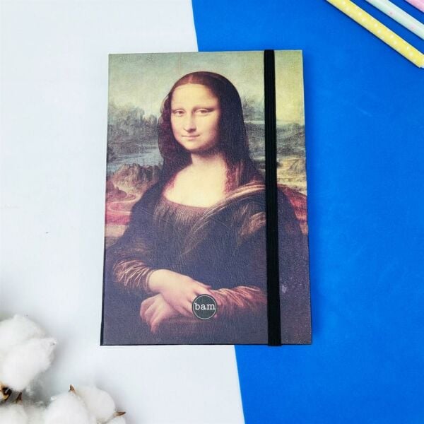 Mona Lisa Tasarımlı Lastikli Defter
