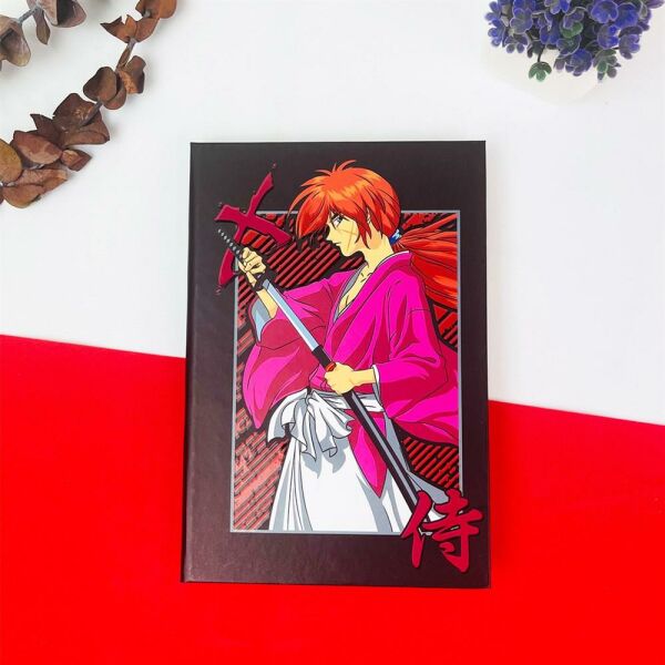 Samurai X Tasarımlı Lastikli Defter