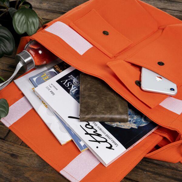 Turuncu Kanvas Postacı  Çanta