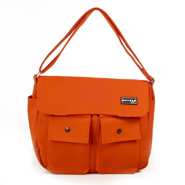 Turuncu Kanvas Postacı  Çanta