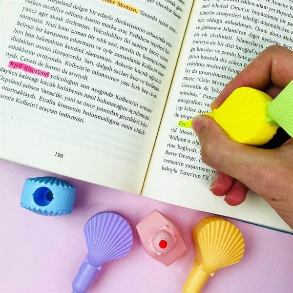 5'li İstiridye Tasarımlı Keçeli Kalem