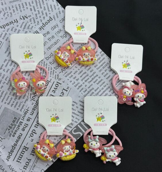 2'li Sevimli Karakterli  Lastik Toka 10 Adet