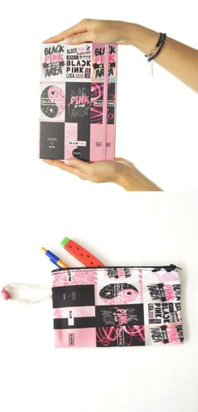 Black Pink Bez Kalemlik Ve Defter