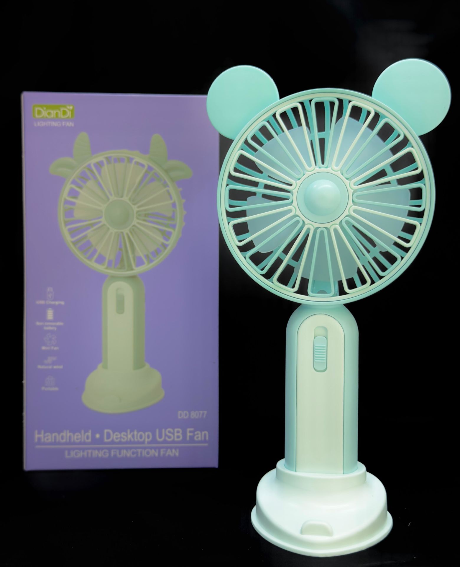 Mini Fan Masaüstü Taşınabilir Telefon Stantlı El Fan