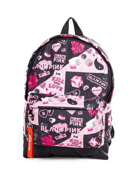 Black Pink Baskılı Okul Sırt Çantası