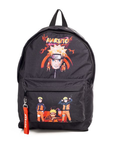 Naruto Baskılı Siyah Okul Sırt Çantası