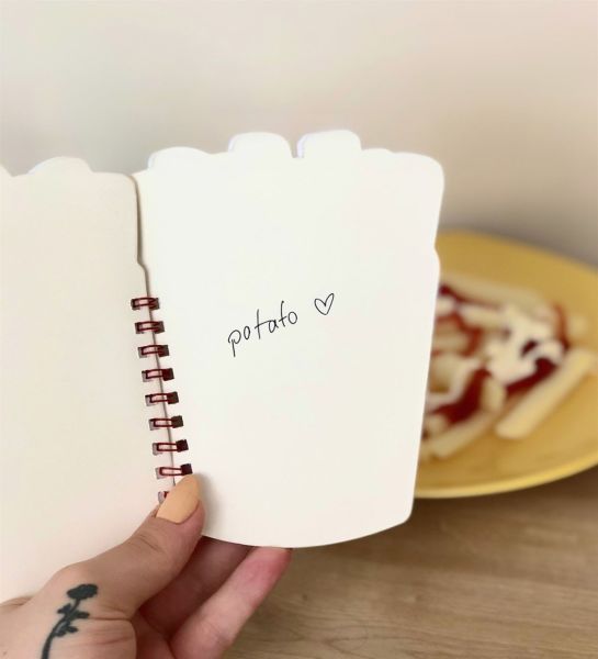 Patates Tasarımlı Şekilli Defter