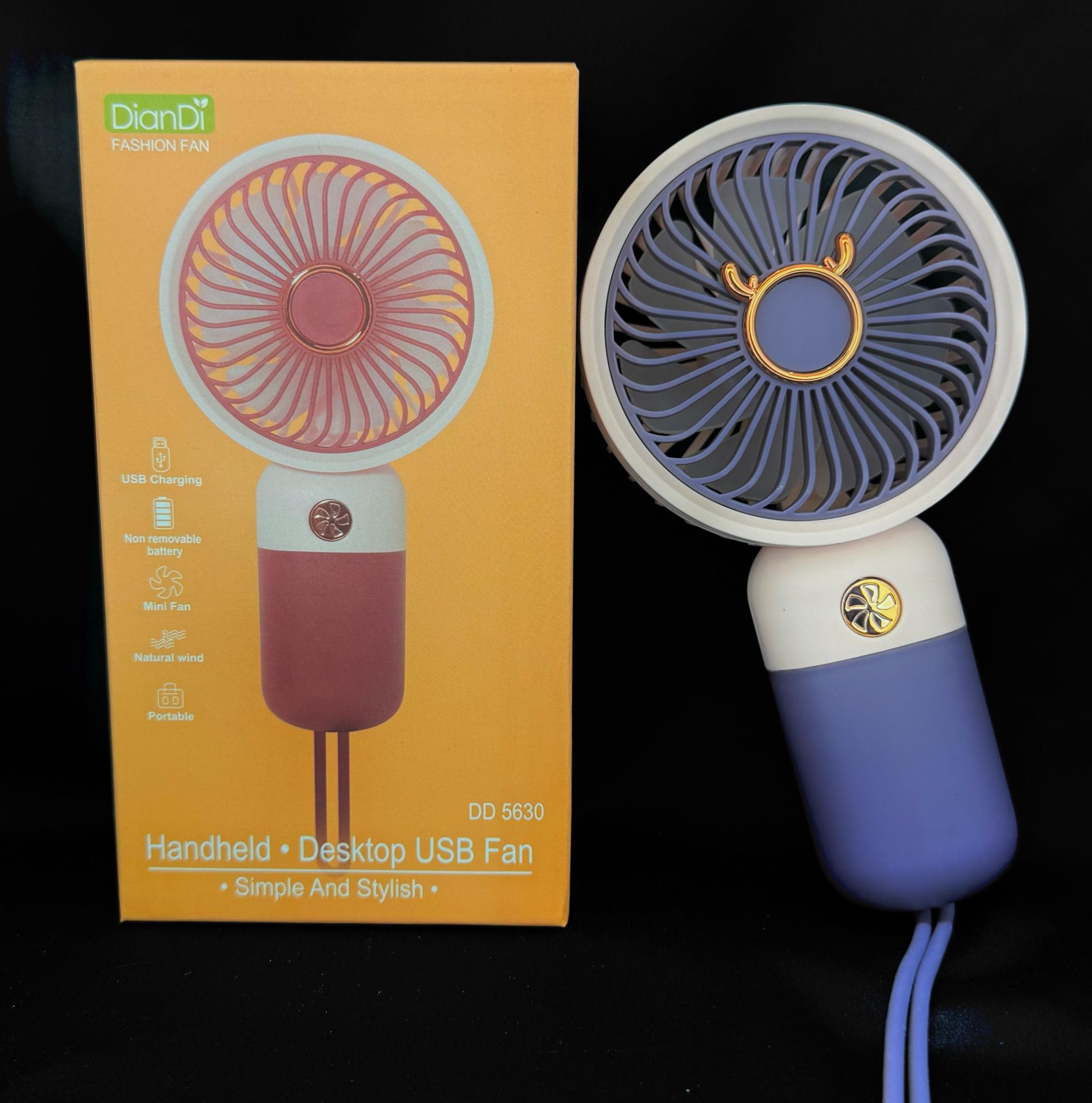 Mini Fan Masaüstü Taşınabilir Telefon Stantlı El Fan