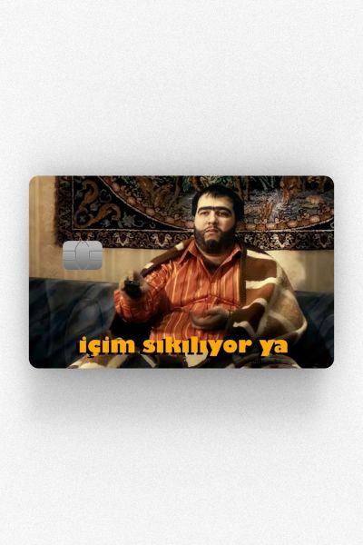 Recep İvedik Tasarımlı Kredi Kartı Kaplama Stickeri Papara, Tosla, Kredi Kartı Için Uyumlu