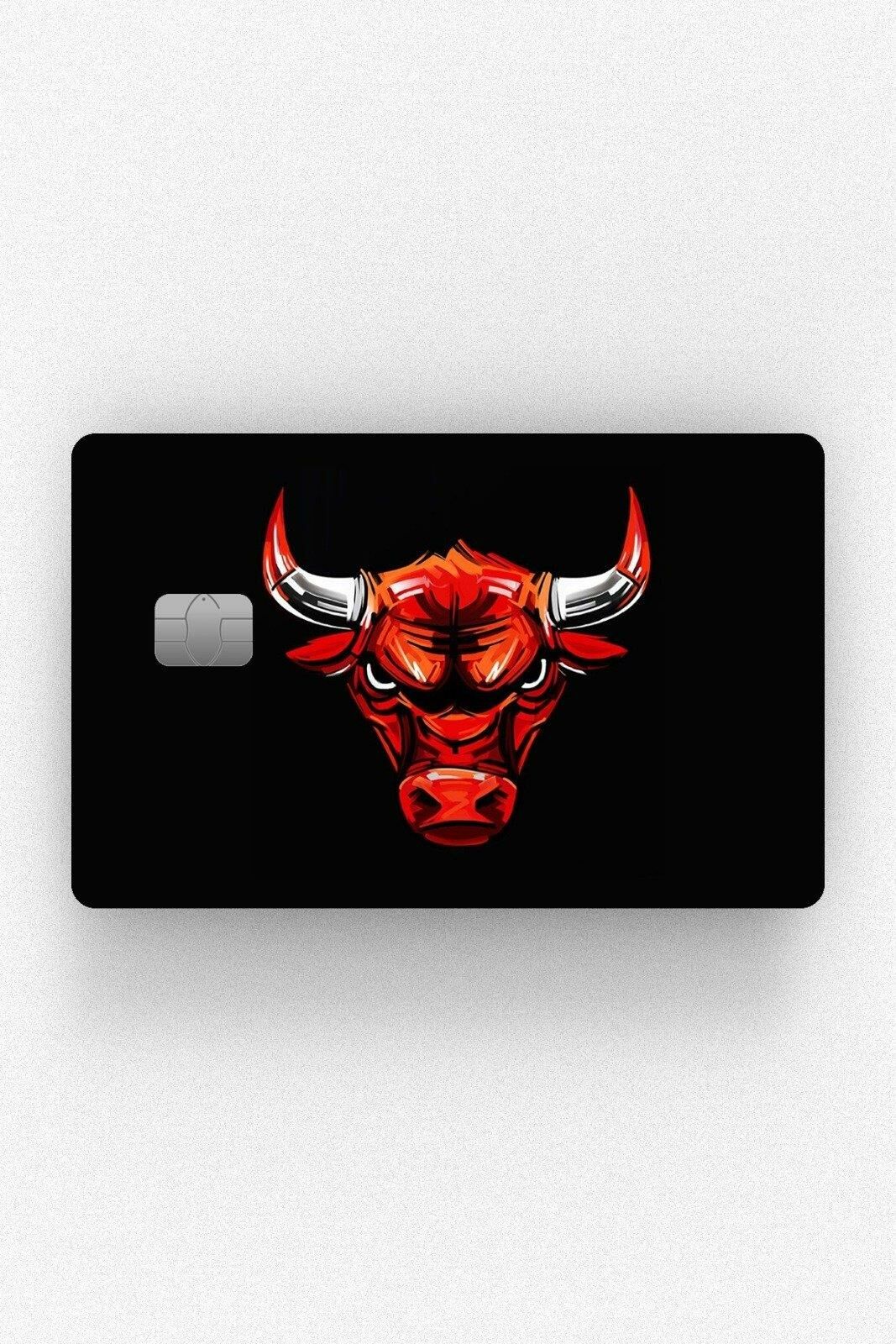 Chicago Bulls Tasarımlı Kredi Kartı Kaplama Stickeri Papara, Tosla, Kredi Kartı Için Uyumlu