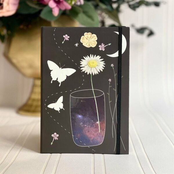 Papatya Tasarımlı Lastikli Defter
