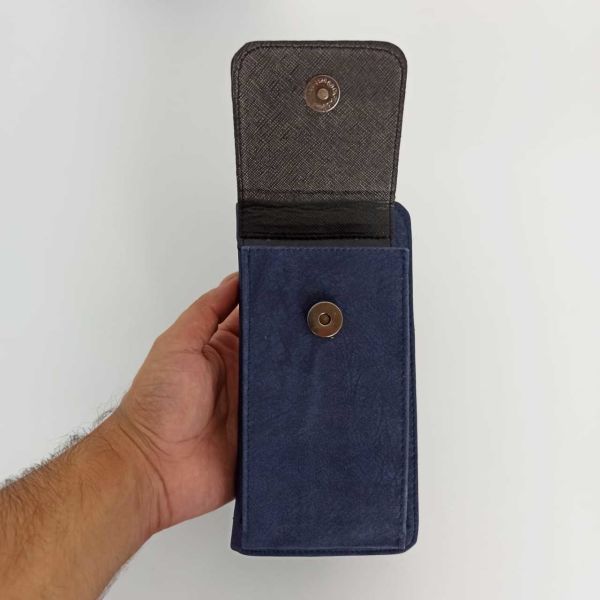 Lacivert Kapaklı Telefon Bölmeli Polo Kadın Cüzdanı