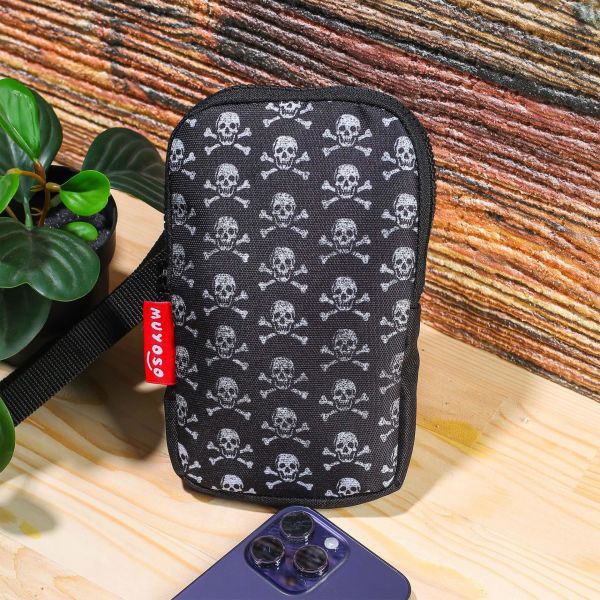 Gothic Kuru Kafa Baskılı Telefon Çantası