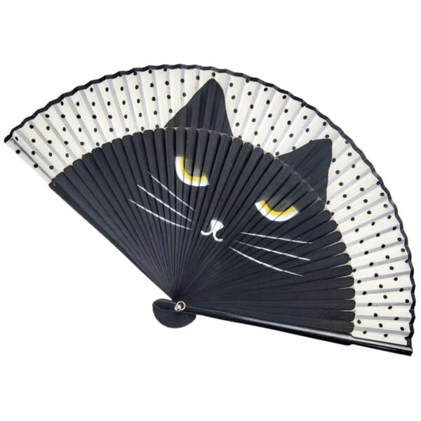 Kedi Baskılı Yelpaze