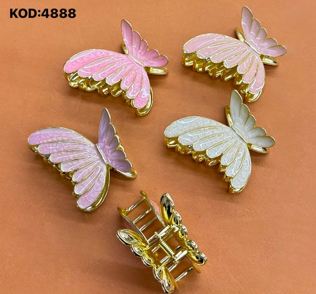 Mineli Kelebek Metal Toka 12 Adet