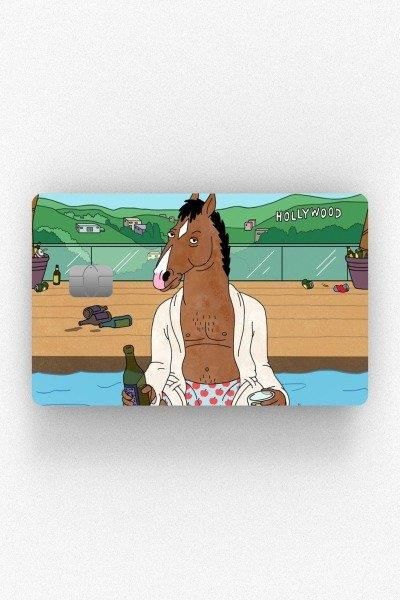 Hollywood BoJack Horseman Kredi Kartı Kaplama Stickeri Papara, Tosla, Kredi Kartı Için Uyumlu