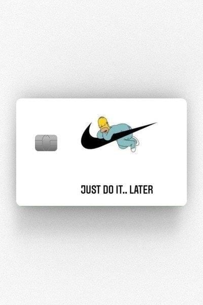Nike Simpson Kredi Kartı Kaplama Stickeri Papara, Tosla, Kredi Kartı Için Uyumlu