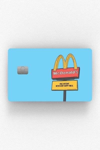 Mavi McDonalds Kredi Kartı Kaplama Stickeri Papara, Tosla, Kredi Kartı Için Uyumlu