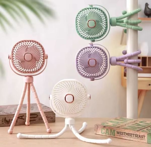 Örümcek Model Masaüstü Taşınabilir El Fanı Beyaz